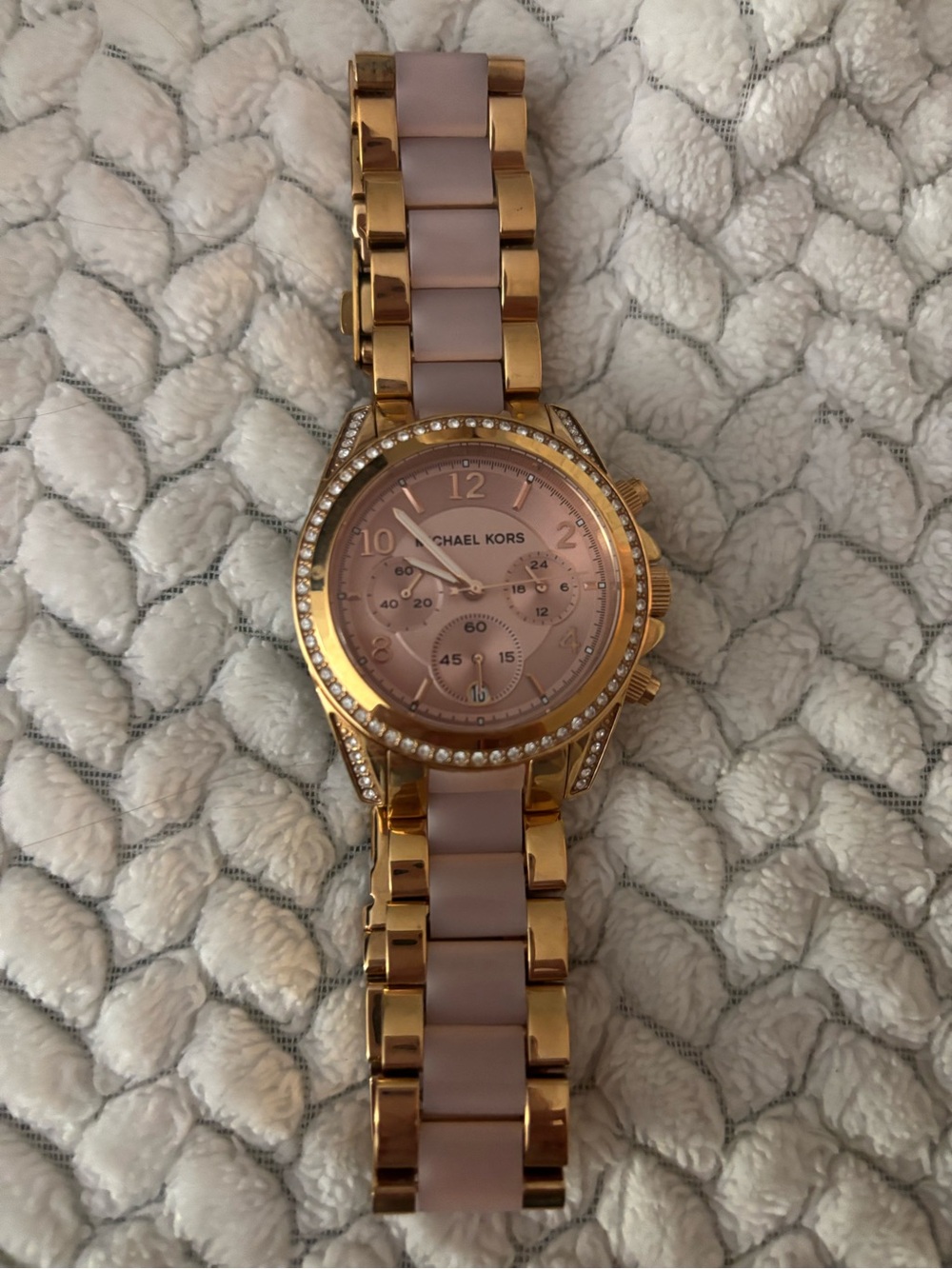 Michael Kors Women's Rose Gold and Blush Chronograph Watch MK5943 NWOT
